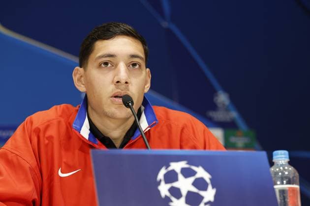 EINDHOVEN - Nahuel Molina of Club Atletico de Madrid during a press conference, PK, Pressekonferenz before the UEFA Champions League match between PSV Eindhoven and AtlÃ tico Madrid at the Phillips Stadium on December 8, 2025, in Eindhoven, Netherlands. ANP MAURICE VAN STEEN xVIxANPxSportx xxANPxIVx 544307105 originalFilename: 544307105.jpg