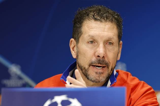 EINDHOVEN - Club Atletico de Madrid coach Diego Simeone during a press conference, PK, Pressekonferenz before the UEFA Champions League match between PSV Eindhoven and AtlÃ tico Madrid at the Phillips Stadium on December 8, 2025, in Eindhoven, Netherlands. ANP MAURICE VAN STEEN xVIxANPxSportx xxANPxIVx 544309408 originalFilename: 544309408.jpg