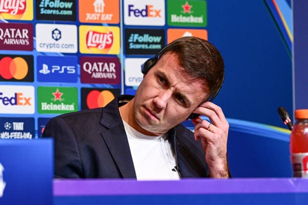 Press conference with Dino Toppmoeller and Mario Goetze, FC Barcelona vs Eintracht Frankfurt, Champions League, Group Stage, Matchday 6, 08 12 2025 Barcelona Catalonia Spain Copyright: xkolbert-press MarcxNiemeyerx