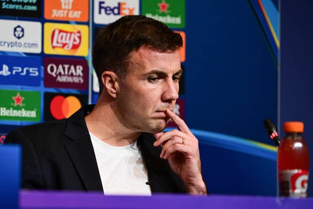 Press conference with Dino Toppmoeller and Mario Goetze, FC Barcelona vs Eintracht Frankfurt, Champions League, Group Stage, Matchday 6, 08 12 2025 Barcelona Catalonia Spain Copyright: xkolbert-press MarcxNiemeyerx