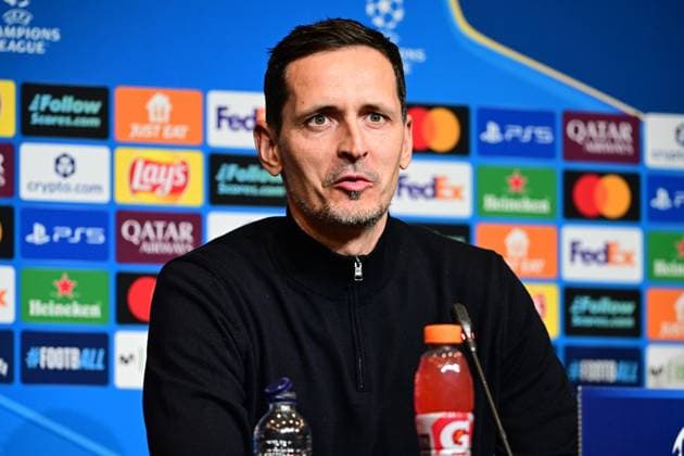 Press conference with Dino Toppmoeller and Mario Goetze, FC Barcelona vs Eintracht Frankfurt, Champions League, Group Stage, Matchday 6, 08 12 2025 Barcelona Catalonia Spain Copyright: xkolbert-press MarcxNiemeyerx