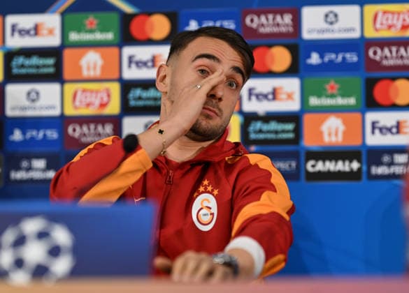 Ahead of Monaco v Galatasaray - UEFA Champions League MONACO, MONACO - DECEMBER 08: Yunus Akgun of Galatasaray speaks during a press conference, PK, Pressekonferenz ahead of the UEFA Champions League group stage week 6 match between Monaco and Galatasaray at Stade Louis II in Monaco, Monaco on December 08, 2025. Mustafa Yalcin Anadolu Monaco Monaco. Editorial use only. Please get in touch for any other usage.  Copyright: x2025xAnadoluxMustafaxYalcinx
