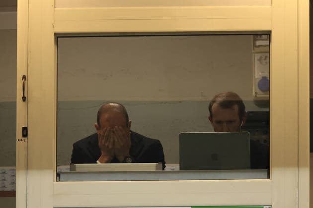 Turin, Italy, 8th December 2025. Suspended AC Milan Head Coach Massimiliano Allegri reacts as he looks on from a press box during the Torino vs AC Milan Serie A match at Stadio Grande Torino, Turin. Picture credit should read: Jonathan Moscrop Sportimage EDITORIAL USE ONLY. No use with unauthorised audio, video, data, fixture lists, club league logos or live services. Online in-match use limited to 120 images, no video emulation. No use in betting, games or single club league player publications. SPI_061_JM_TORO_MILAN SPI-4323-0061