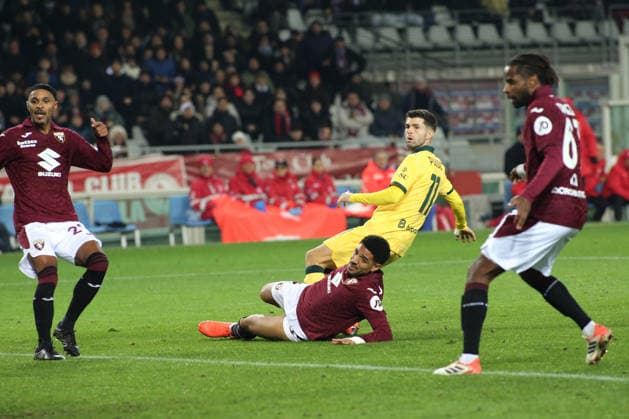 CALCIO - Serie A - Torino FC vs AC Milan Christian Pulisic (AC Milan) scores the goal during Torino FC vs AC Milan, Italian soccer Serie A match in Turin, Italy, December 08 2025 Turin Italy  Copyright: xIPAxSport ABACAx