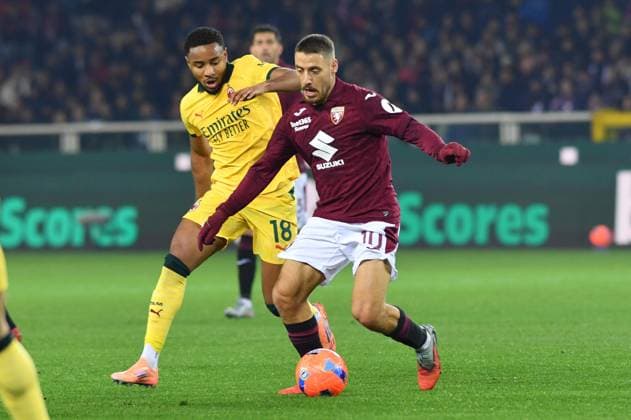 Foto IPP Massimo Rana Torino 08-12-2025 Calcio Campionato di Serie A 2025 2026 Torino-Milan nella foto nikola vlasic Italy Photo Press - World Copyright italy ITALY  Copyright: xR4924_italyphotopressx