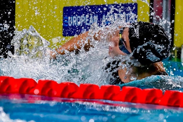 Anna Elendt of Germany competing in the 200m. Breaststroke Women Final during the European Short Course Swimming Championships at Aqua Lublin in Lublin (Poland), 05 December, 2025. AndreaxMasini