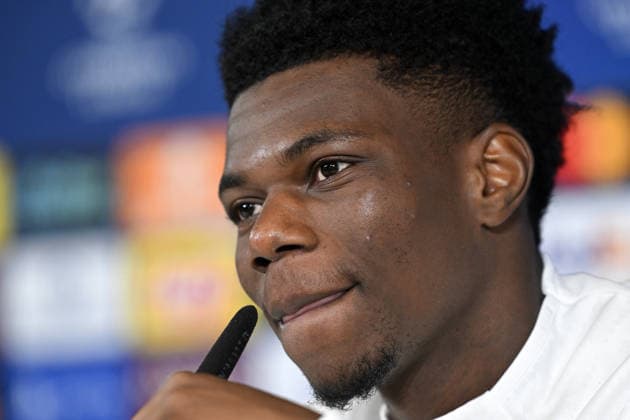 Ahead of Real Madrid v Manchester City - UEFA Champions League MADRID, SPAIN - DECEMBER 9: Aurelien Tchouameni of Real Madrid gives a press conference, PK, Pressekonferenz with the attendance of head coach Xabi Alonso (not seen) ahead of UEFA Champions League week 6 football match against Manchester City at Valdebebas training grounds in Madrid, Spain on December 9, 2025. Burak Akbulut Anadolu Madrid Spain. Editorial use only. Please get in touch for any other usage.  Copyright: x2025xAnadoluxBurakxAkbulutx