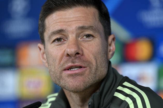 Ahead of Real Madrid v Manchester City - UEFA Champions League MADRID, SPAIN - DECEMBER 9: Head coach Xabi Alonso of Real Madrid gives a press conference, PK, Pressekonferenz with the attendance of his player Aurelien Tchouameni (not seen) ahead of UEFA Champions League week 6 football match against Manchester City at Valdebebas training grounds in Madrid, Spain on December 9, 2025. Burak Akbulut Anadolu Madrid Spain. Editorial use only. Please get in touch for any other usage.  Copyright: x2025xAnadoluxBurakxAkbulutx