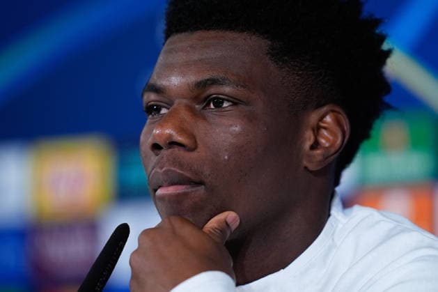 December 9, 2025, Valdebebas, Madrid, Spain: Aurelien Tchouameni of Real Madrid CF attends his press conference, PK, Pressekonferenz prior to their UEFA Champions League 2025 26 match against Manchester City at Ciudad Deportiva Real Madrid on December 09, 2025, in Valdebebas, Madrid, Spain. Valdebebas Spain - ZUMAa181 20251209_zaa_a181_005 Copyright: xDennisxAgyemanx
