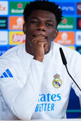 December 9, 2025, Valdebebas, Madrid, Spain: Aurelien Tchouameni of Real Madrid CF attends his press conference, PK, Pressekonferenz prior to their UEFA Champions League 2025 26 match against Manchester City at Ciudad Deportiva Real Madrid on December 09, 2025, in Valdebebas, Madrid, Spain. Valdebebas Spain - ZUMAa181 20251209_zaa_a181_007 Copyright: xDennisxAgyemanx
