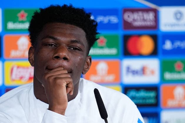 December 9, 2025, Valdebebas, Madrid, Spain: Aurelien Tchouameni of Real Madrid CF attends his press conference, PK, Pressekonferenz prior to their UEFA Champions League 2025 26 match against Manchester City at Ciudad Deportiva Real Madrid on December 09, 2025, in Valdebebas, Madrid, Spain. Valdebebas Spain - ZUMAa181 20251209_zaa_a181_009 Copyright: xDennisxAgyemanx