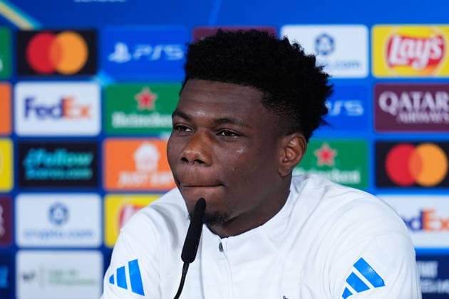 December 9, 2025, Valdebebas, Madrid, Spain: Aurelien Tchouameni of Real Madrid CF attends his press conference, PK, Pressekonferenz prior to their UEFA Champions League 2025 26 match against Manchester City at Ciudad Deportiva Real Madrid on December 09, 2025, in Valdebebas, Madrid, Spain. Valdebebas Spain - ZUMAa181 20251209_zaa_a181_010 Copyright: xDennisxAgyemanx