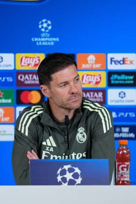 December 9, 2025, Valdebebas, Madrid, Spain: Xabi Alonso, head coach of Real Madrid, attends his press conference, PK, Pressekonferenz prior to their UEFA Champions League 2025 26 match against Manchester City at Ciudad Deportiva Real Madrid on December 09, 2025, in Valdebebas, Madrid, Spain. Valdebebas Spain - ZUMAa181 20251209_zaa_a181_025 Copyright: xDennisxAgyemanx