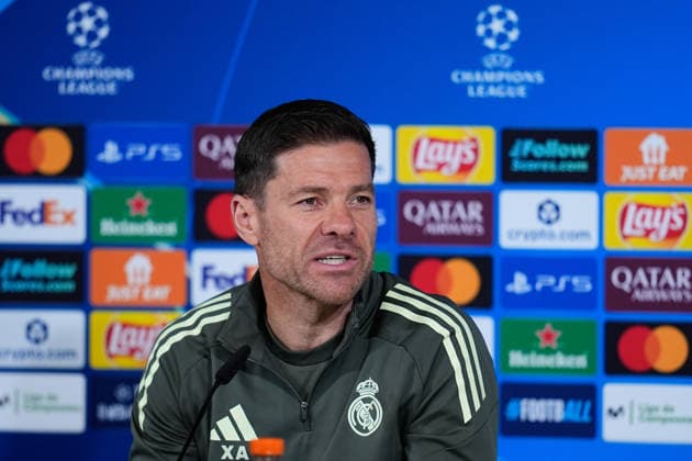 December 9, 2025, Valdebebas, Madrid, Spain: Xabi Alonso, head coach of Real Madrid, attends his press conference, PK, Pressekonferenz prior to their UEFA Champions League 2025 26 match against Manchester City at Ciudad Deportiva Real Madrid on December 09, 2025, in Valdebebas, Madrid, Spain. Valdebebas Spain - ZUMAa181 20251209_zaa_a181_027 Copyright: xDennisxAgyemanx