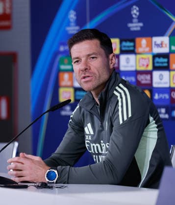 December 9, 2025, Valdebebas, Madrid, Spain: Xabi Alonso, head coach of Real Madrid, attends his press conference, PK, Pressekonferenz prior to their UEFA Champions League 2025 26 match against Manchester City at Ciudad Deportiva Real Madrid on December 09, 2025, in Valdebebas, Madrid, Spain. Valdebebas Spain - ZUMAa181 20251209_zaa_a181_031 Copyright: xDennisxAgyemanx