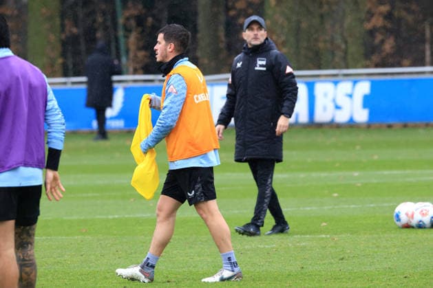 DEU, DFL, 2 FBL Hertha BSC, Training, 09 12 2025, Sportforum, Berlin, DEU, DFL, 2 FBL Hertha BSC, Training, im Bild Diego Demme Hertha BSC Berlin 6 DFL regulations prohibit any use of Photographs as image sequences and or quasi video nordphotoxGmbHx xEngler nph00076