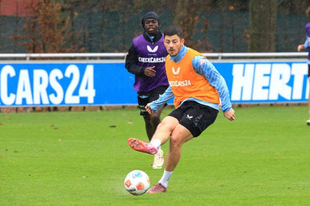 DEU, DFL, 2 FBL Hertha BSC, Training, 09 12 2025, Sportforum, Berlin, DEU, DFL, 2 FBL Hertha BSC, Training, im Bild Diego Demme Hertha BSC Berlin 6 DFL regulations prohibit any use of Photographs as image sequences and or quasi video nordphotoxGmbHx xEngler nph00076