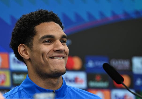 0912 2025, xophax, Football , UEFA Champions League , 2025 2026 , Bayer Leverkusen , Press conference before the match against Newcastle United Jarell Quansah Bayer 04 Leverkusen Leverkusen