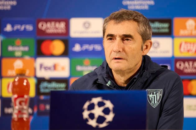 Athletic Club v Paris Saint-Germain FC - UEFA Champions League 2025-26 League Phase MD6 Ernesto Valverde head coach of Athletic Club looks on during the press conference, PK, Pressekonferenz prior to the UEFA Champions League 2025-26 League Phase MD6 match between Athletic Club and Paris Saint-Germain FC at San Mames on December 9, 2025, in Bilbao, Spain. Bilbao San Mames Basque Coountry Spain RL_ATHvPSG_CL_000016 Copyright: xRicardoxLarreinax
