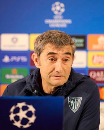 Athletic Club v Paris Saint-Germain FC - UEFA Champions League 2025-26 League Phase MD6 Ernesto Valverde head coach of Athletic Club looks on during the press conference, PK, Pressekonferenz prior to the UEFA Champions League 2025-26 League Phase MD6 match between Athletic Club and Paris Saint-Germain FC at San Mames on December 9, 2025, in Bilbao, Spain. Bilbao San Mames Basque Coountry Spain RL_ATHvPSG_CL_000028 Copyright: xRicardoxLarreinax