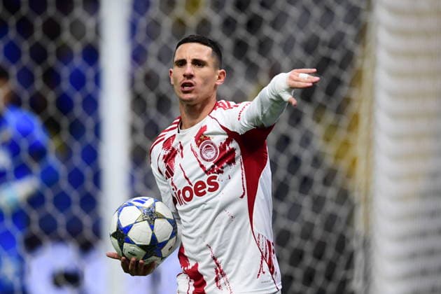 UEFA Champions League, Olympiacos FC vs Kairat Almaty - Daniel Podence of Olympiacos FC in action during the UEFA Champions League Phase matchday 6 soccer match between Olympiacos FC and Kairat Almaty held at Astana Arena in Astana, Kazakhstan, 9 December 2025. IMAGO ONE INCH PRODUCTIONS Astana Kazakhstan Copyright: xONExINCHxPRODUCTIONSx 6772150