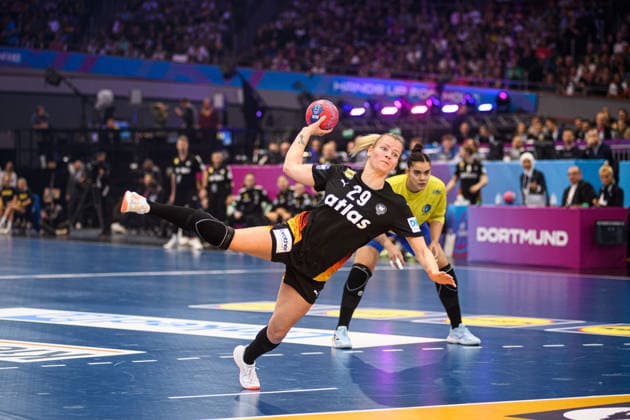 DORTMUND, GERMANY - 9 DECEMBER, 2025: Antje Doll - Women s Handball World Championship, WM, Weltmeisterschaft 2025 Germany vs Brazil at Westfallenhalle.  Copyright: xVitaliixKliuievx