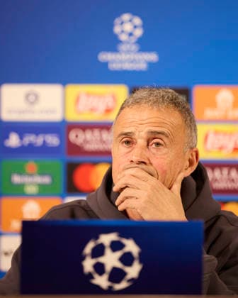 Athletic Club v Paris Saint-Germain FC - UEFA Champions League 2025-26 League Phase MD6 Luis Enrique head coach of Paris Saint-Germain looks on during the press conference, PK, Pressekonferenz prior to the UEFA Champions League 2025-26 League Phase MD6 match between Athletic Club and Paris Saint-Germain FC at San Mames on December 9, 2025, in Bilbao, Spain. Bilbao San Mames Basque Coountry Spain RL_ATHvPSG_CL_000058 Copyright: xRicardoxLarreinax