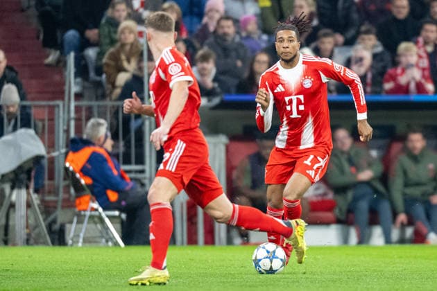 Michael Olise 17 FC Bayern Muenchen , FC Bayern Muenchen vs Sporting Clube de Portugal, Football, UEFA Champions League, Matchday 6, 09 12 2025 DFB regulations prohibit any use of photographs as image sequences and or quasi video Muenchen Bayern Germany Copyright: xkolbert-press UlrichxGamelx
