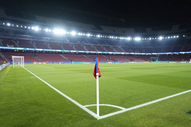 09 12 2025, xslx, Football UEFA Champions League, FC Barcelona Eintracht Frankfurt v l Stadium view interior, Barcelona pitch