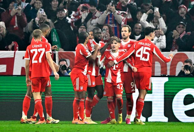 GOAL for 2 1 Lennart Karl Bayern Muenchen FCB 42 Goal celebration Konrad Laimer FC Bayern Muenchen FCB 27 Aleksandar Pavlovic FC Bayern Muenchen FCB 45 Harry Kane FC Bayern Muenchen FCB 09 Dayot Upamecano FC Bayern Muenchen FCB 02 Serge Gnabry FC Bayern Muenchen FCB 07 FC Bayern Muenchen FCB vs Sporting Lisbon SCP Matchday 6 09 12 2025 DFL REGULATIONS PROHIBIT ANY USE OF PHOTOGRAPHS AS IMAGE SEQUENCES AND OR QUASI VIDEO FC Bayern Muenchen FCB vs Sporting Lisbon SCPn