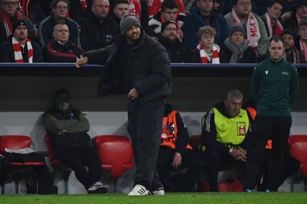 09 12 2025, xjrdrx, Football UEFA Champions League, FC Bayern Muenchen Sporting Lisbon v l Trainer head coach Vincent Kompany FC Bayern Muenchen DFL DFB REGULATIONS PROHIBIT ANY USE OF PHOTOGRAPHS as IMAGE SEQUENCES and or QUASI VIDEO Muenchen