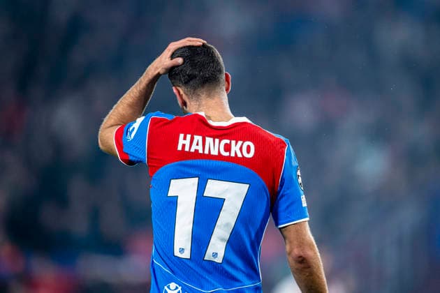 Atletico de Madrid defender David Hancko disappointed after the goal of PSV Eindhoven midfielder Guus Til, during the match PSV Eindhoven vs Atletico de Madrid at the Philips stadium for the Champions League phase Matchday 6 season 2025 2026 in EINDHOVEN, Netherlands on 9 December 2025, photo by Stefan Koops EYE4images DeFodi Images