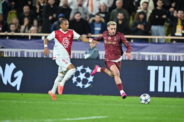 Monaco v Galatasaray - UEFA Champions League MONACO, MONACO - DECEMBER 09: Baris Alper Yilmaz of Galatasaray in action during the UEFA Champions League group stage week 6 match between Monaco and Galatasaray at Stade Louis II in Monaco, Monaco on December 09, 2025. Mustafa Yalcin Anadolu Monaco Monaco. Editorial use only. Please get in touch for any other usage.  Copyright: x2025xAnadoluxMustafaxYalcinx