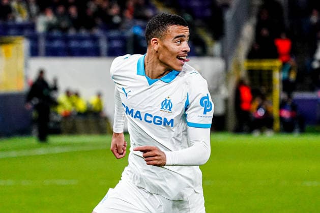 2025-12-09 R. Union Saint-Gilloise v Olympique de Marseille - UEFA Champions League 2025 26 League Phase MD6 BRUSSELS, BELGIUM - DECEMBER 9: Mason Greenwood of Olympique de Marseille celebrates the second goal during the UEFA Champions League 2025 26 League Phase MD6 match between R. Union Saint-Gilloise and Olympique de Marseille at RSC Anderlecht Stadium on December 9, 2025 in Brussels, Belgium. (Photo by Gabriel Calvino Alonso BSR Agency) Brussels Belgium Content not available for redistribution in The Netherlands directly or indirectly through any third parties. Copyright: xBSRxAgencyx