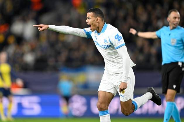 Royale Union Saint-Gilloise v Marseille - UEFA Champions League BRUSSELS, BELGIUM - DECEMBER 09 : Greenwood Mason forward of OM Marseille celebrates scoring a goal during the UEFA Champions League 2025 26 League Phase MD6 match between Royale Union Saint-Gilloise and Marseille on December 9, 2025 in Brussels, Belgium, 09 12 2025 Brussels Belgium  Copyright: xNicoxVereeckenx