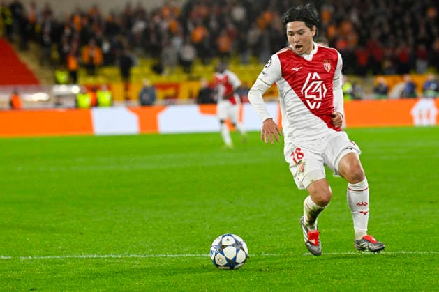 FOOTBALL : AS Monaco VS Galatasaray SK - UEFA Champions League - 09 12 2025 Takumi Minamino (ASM) - UEFA Champions League match between AS Monaco and Galatasaray SK on December 9, 2025 at the Louis II Stadium in Monaco. MonacoMonaco  Copyright: xWilliamxCannarellax