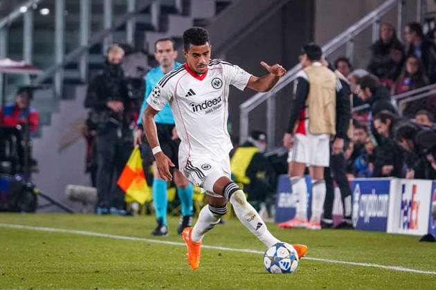 Football UEFA Champions League 2025 26, 6 Matchday FC Barcelona vs Eintracht Frankfurt Camp Nou Barcelona Ansgar Knauff Eintracht Frankfurt, 7 Barcelona Province Barcelona Spain Copyright: xJOERANxSTEINSIEKx