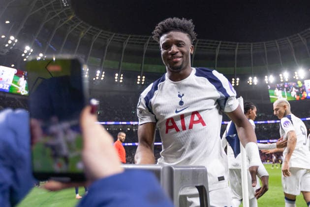Tottenham Hotspur v Slavia Prague, UEFA Champions League, Football, Tottenham HotspurStadium, London, UK - 09 Dec 2025 Mohammed Kudos of Tottenham Hotspur (20) celebrates after he scores from the spot London Tottenham Hotspur Stadium Tottenham GBR, UK NEWSPAPERS OUT Copyright: xEllixBirchx