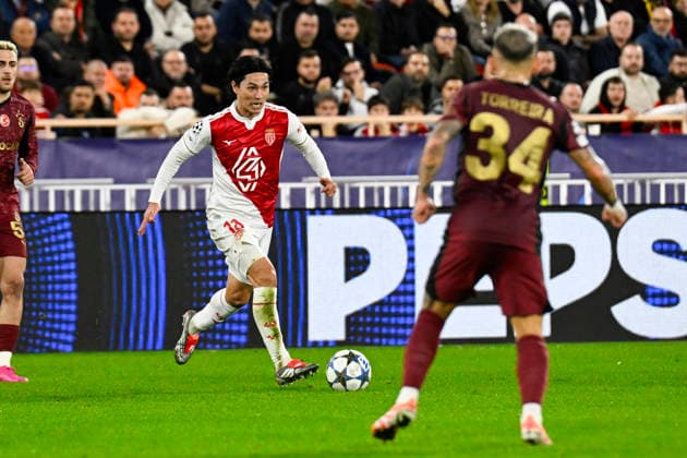 FOOTBALL : AS Monaco VS Galatasaray SK - UEFA Champions League - 09 12 2025 Takumi Minamino (ASM) - UEFA Champions League match between AS Monaco and Galatasaray SK on December 9, 2025 at the Louis II Stadium in Monaco. MonacoMonaco  Copyright: xWilliamxCannarellax