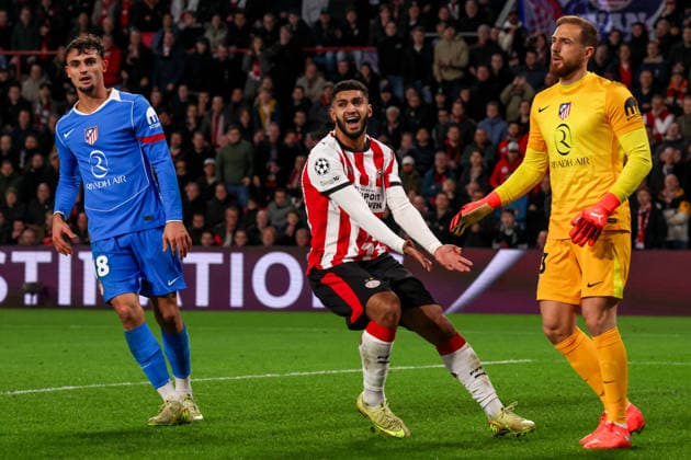 2025-12-09 PSV Eindhoven v Atletico Madrid - UEFA Champions League 2025 26 League Phase MD6 EINDHOVEN, NETHERLANDS - DECEMBER 9: Ismael Saibari of PSV Eindhoven looks disappointed during the UEFA Champions League 2025 26 League Phase MD6 match between PSV Eindhoven and Atletico Madrid at Phillips Stadion on December 9, 2025 in Eindhoven, Netherlands. Eindhoven Phillips Stadion Netherlands Content not available for redistribution in The Netherlands directly or indirectly through any third parties. Copyright: xBenxGalx