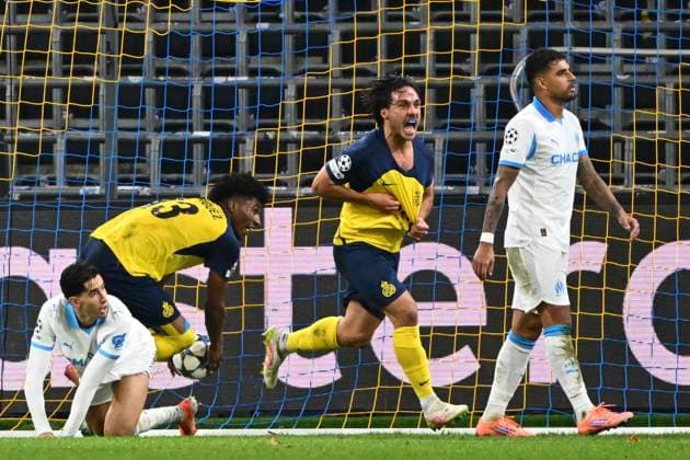 Royale Union Saint-Gilloise v Marseille - UEFA Champions League BRUSSELS, BELGIUM - DECEMBER 09 : Mac Allister Kevin defender of Union Saint-Gilloise scores a goal (cancelled by VAR) during the UEFA Champions League 2025 26 League Phase MD6 match between Royale Union Saint-Gilloise and Marseille on December 9, 2025 in Brussels, Belgium, 09 12 2025 Brussels Belgium  Copyright: xVincentxKalutx