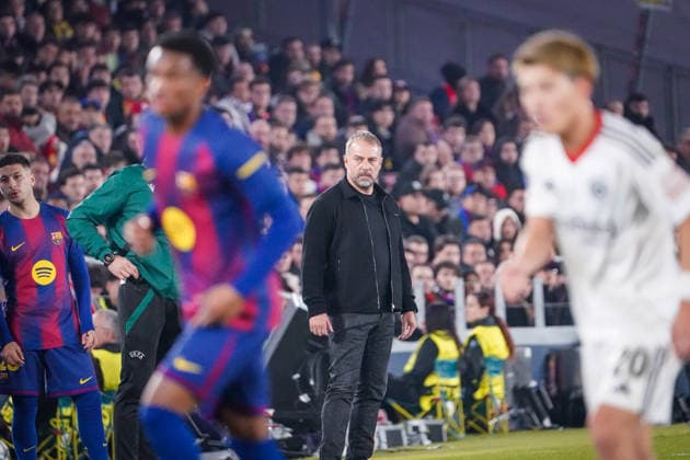 Football UEFA Champions League 2025 26, Matchday 6 FC Barcelona vs Eintracht Frankfurt Camp Nou Barcelona Hansi Flick Coach, FC Barcelona Barcelona Province Barcelona Spain Copyright: xJOERANxSTEINSIEKx