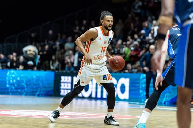 GER, BKT EuroCup, Season 2025 2026, Niners Chemnitz Panionios Cosmorama Travel Athens 09 12 2025, Messe, Chemnitz, GER, BKT EuroCup, Season 2025 2026, Niners Chemnitz Panionios Cosmorama Travel Athens Kaza Kajami Keane Niners Chemnitz, 10 Photo Alexander Trienitz Chemnitz Messe Sachsen Germany