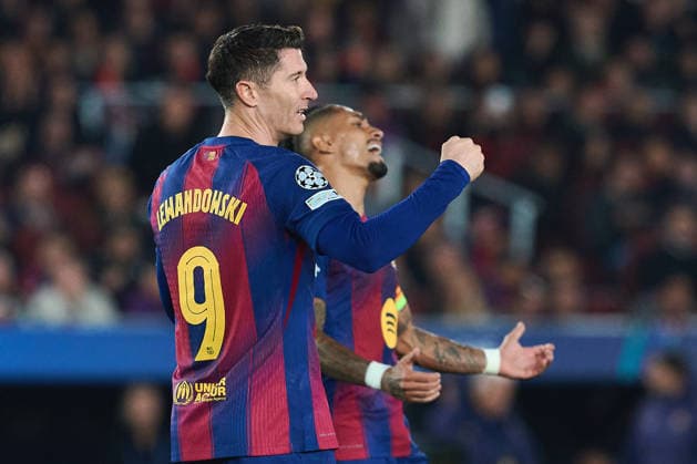 UEFA Champions League - FC Barcelona, Barca v Eintracht Frankfurt BARCELONA, SPAIN - DECEMBER 02: Robert Lewandowski of FC Barcelona reacts during the UEFA Champions League match between FC Barcelona and Eintracht Frankfurt at the Spotify Camp Nou on December 9, 2025 in Barcelona, Spain. (Photo by Gerard Franco Photo Players Images Magara Press) Barcelona Sportify Camp Nou Spain Copyright: xGerardxFrancox
