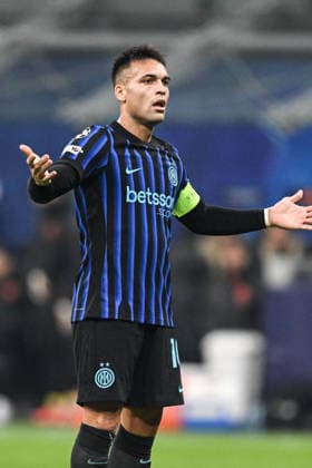 CALCIO - UEFA Champions League - Inter - FC Internazionale vs Liverpool FC Lautaro Martinez of FC Inter react during the UEFA Champions League stage match Phase MD6 between Inter FC Internazionale and Liverpool FC, on 9th of December 2025, at Giuseppe Meazza San Siro Siro stadium in Milan, Italy Milano Italy  Copyright: xIPAxSport ABACAx