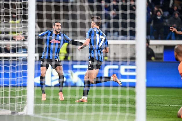 CALCIO - UEFA Champions League - Atalanta BC vs Chelsea FC Charles De Ketelaere (Atalanta Bc) celebrating his goal during Atalanta BC vs Chelsea FC, UEFA Champions League football match in Bergamo, Italy, December 09 2025 Bergamo Italy  Copyright: xIPAxSport ABACAx