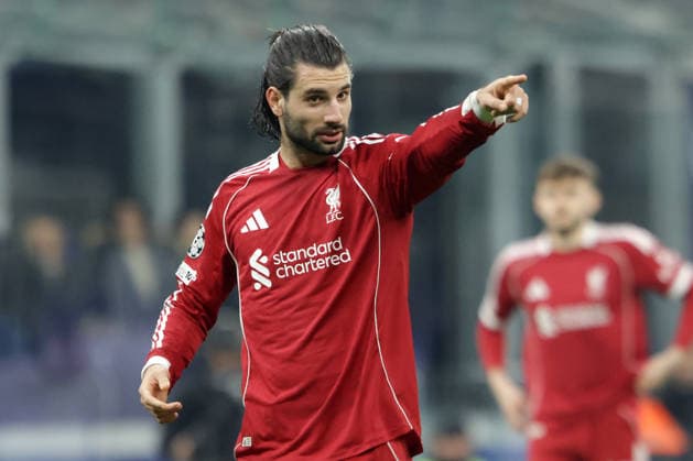 DOMINIK SZOBOSZLAI, Liverpool, Champions League, 2025-26, Inter vs Liverpool 0-1, 09-12-2025, Azione, Action, Single shot, Close up, Gesti CHAMPIONS LEAGUE 2025-26 INTER-LIVERPOOL 0-1