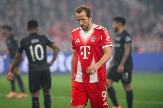 Bayern Munich v Sporting CP - UEFA Champions League MUNICH, GERMANY - DECEMBER 9: Munich’s Harry Kane looks on during a UEFA Champions League League Phase MD6 match against Sporting Clube de Portugal at Football Arena Munich in Munich, Germany, on December 9, 2025. Hesham Elsherif Anadolu Munich Germany. Editorial use only. Please get in touch for any other usage.  Copyright: x2025xAnadoluxHeshamxElsherifx