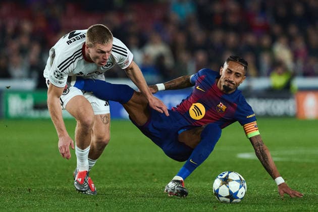 December 9, 2025, Barcelona, Spain: RAPHINHA of FC Barcelona, Barca during the UEFA Champions League match between FC Barcelona and Eintracht Frankfurt at Camp Nou. Barcelona won 2:1. Barcelona Spain - ZUMAd159 20251209_zia_d159_041 Copyright: xGerardxFrancox