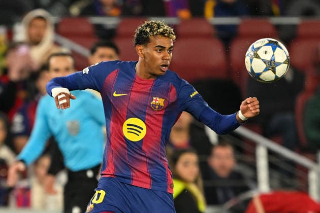 Barcelona, Camp Nou, 09 12 25, ESP, Men, UEFA Champions Leaugue, Season 2025 2026, FC Barcelona Eintracht Frankfurt Bild LAMINE YAMAL Barcelona UEFA regulations prohibit any use of photographs as image sequences and or quasi video Catalonia Spain